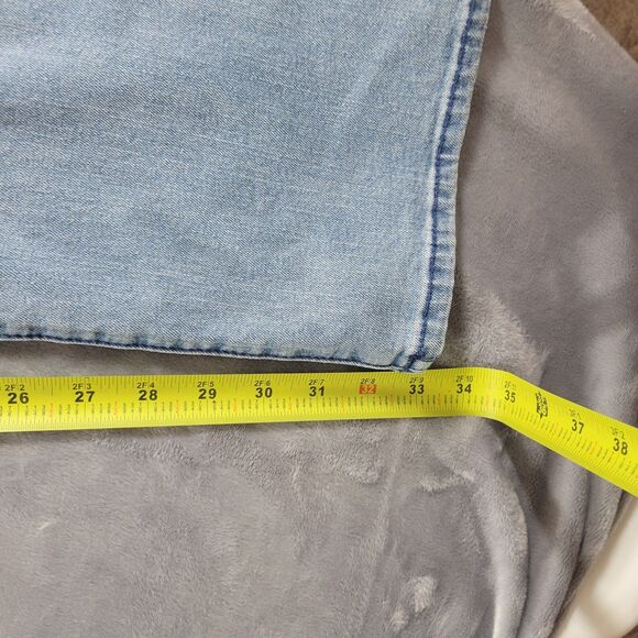 True Religion Ricky Jeans Mens SZ 31 Flap SN Relaxed Straight Light Blue Denim - Picture 11 of 12